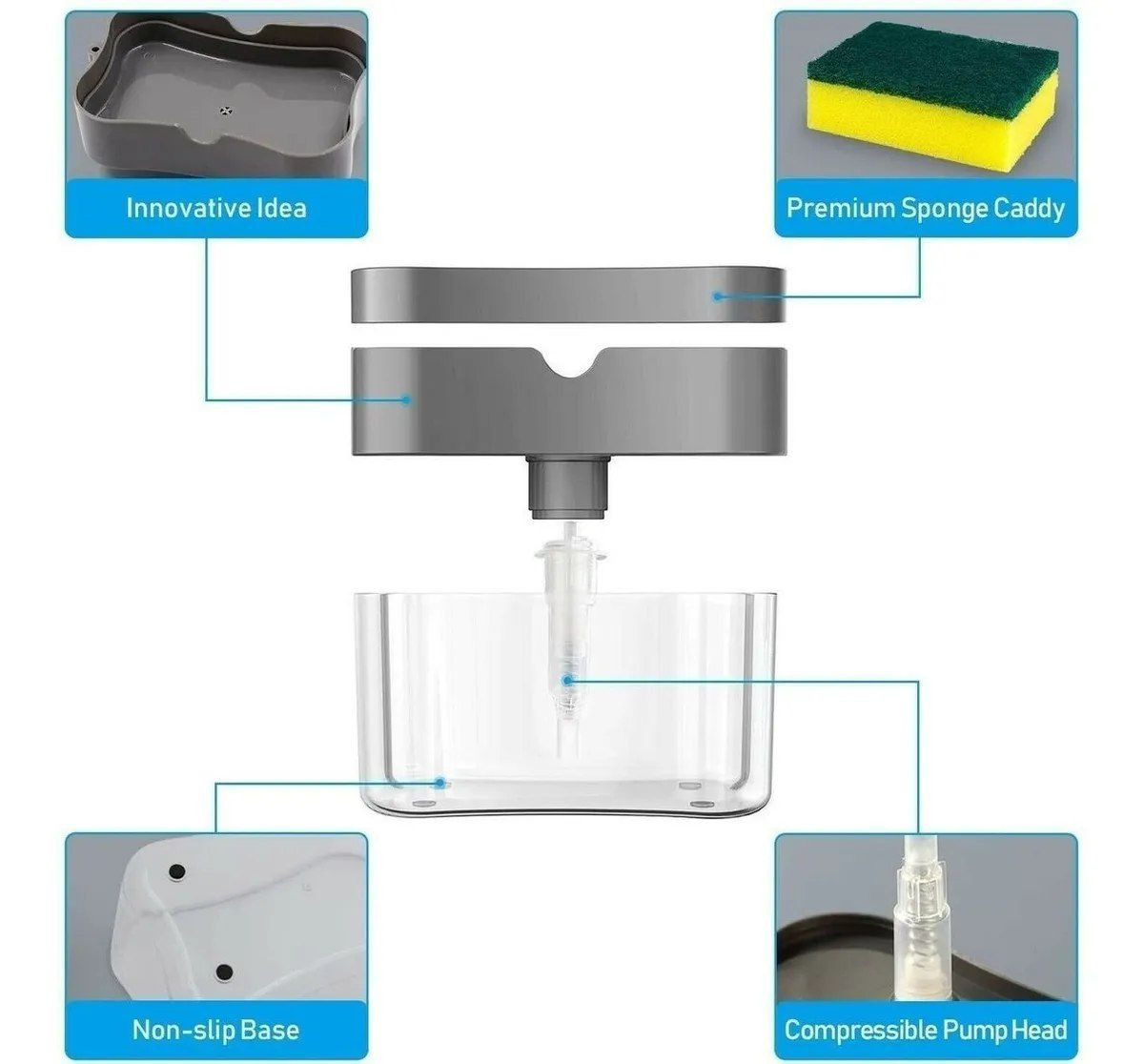 Miniatura 3 de Dispensador De Jabón Lavaplatos Con Espo